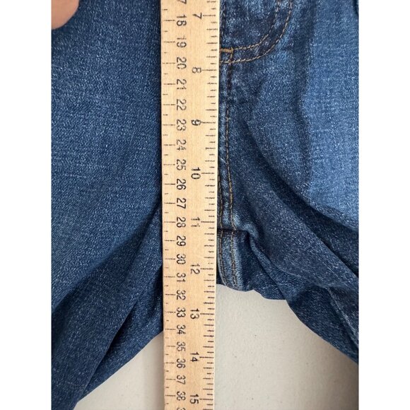 Wrangler Women's High‎ Rise Flare Jean 90s front pocket western blue sz 32x34 - Picture 5 of 10